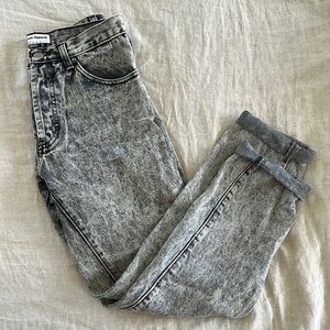 American Apparel High Waist Acid Wash Jeans